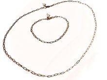 Load image into Gallery viewer, Paperclip Chain necklace and Bracelet