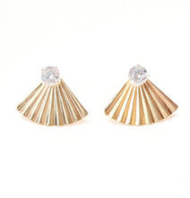 Load image into Gallery viewer, Secret Fan Ear Jacket stud earrings