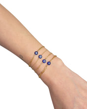 Load image into Gallery viewer, Gold Filled Evil Eye Bracelet