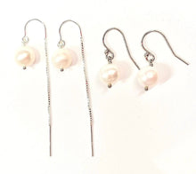 Load image into Gallery viewer, Single Pearl earrings