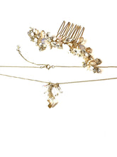 Load image into Gallery viewer, Samantha Opalite golden shadow hair comb