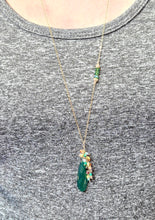 Load image into Gallery viewer, Emerald Edition long green onyx necklace