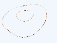 Load image into Gallery viewer, Paperclip Chain necklace and Bracelet