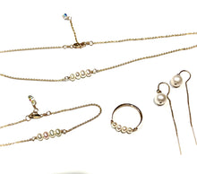 Load image into Gallery viewer, Four Pearl ring 14K gold filled Ring (or sterling silver ring)