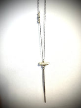 Load image into Gallery viewer, Zahara Long Spike Necklace with pearl and Swarovski side detail
