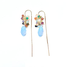 Load image into Gallery viewer, Crystal Droplet Festival Threader earrings