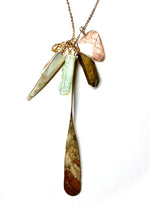 Load image into Gallery viewer, Moonstone boho long stone necklace