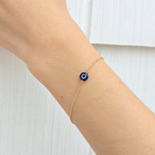 Load image into Gallery viewer, Gold Filled Evil Eye Bracelet