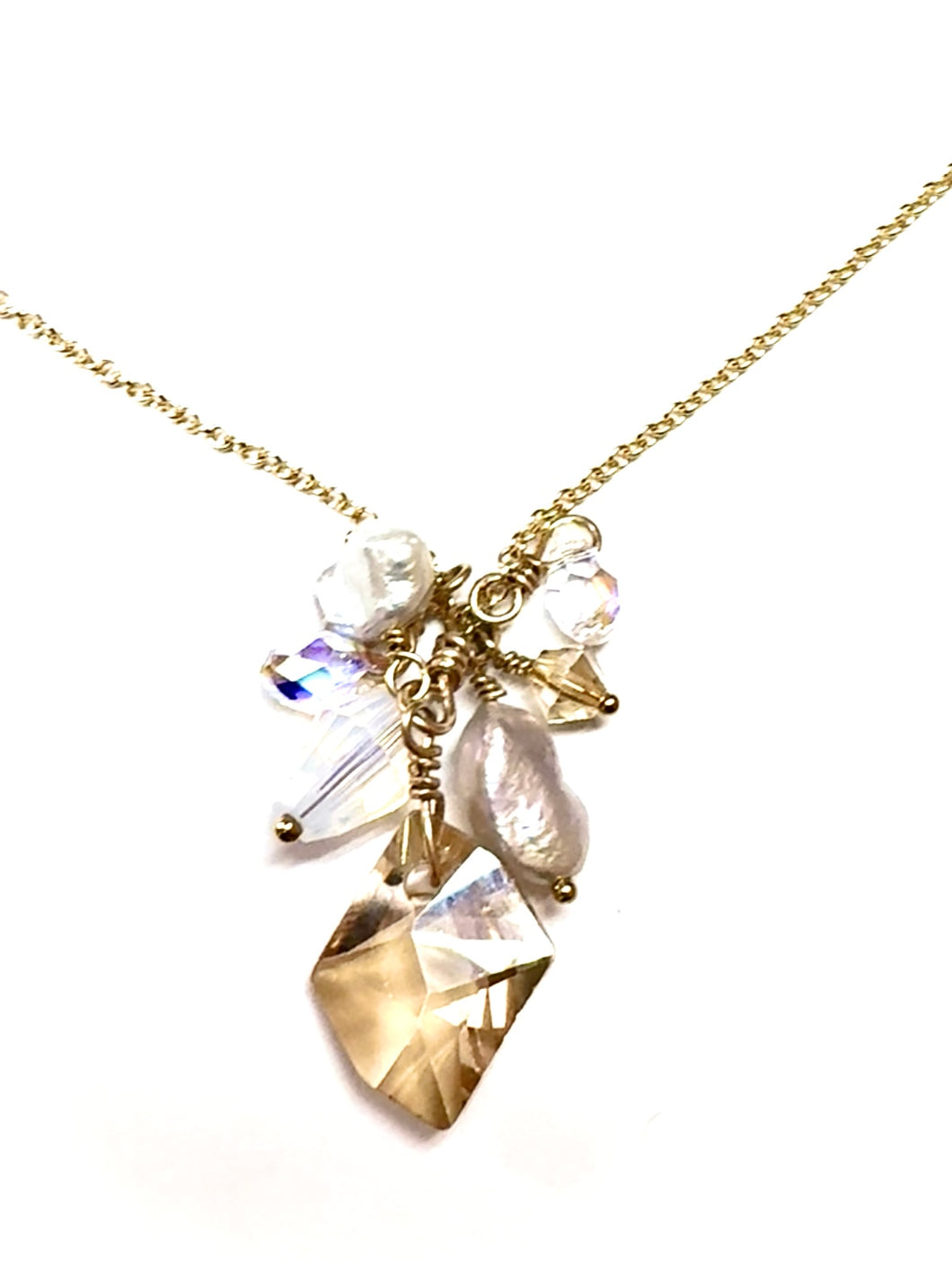 Samantha Opalite golden shadow necklace