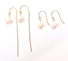 Load image into Gallery viewer, Single Pearl earrings