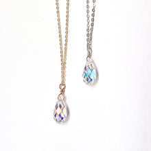Load image into Gallery viewer, Swarovski Crystal Droplet Necklace: Many Colors Available