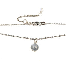 Load image into Gallery viewer, Circle charm necklace, custom made to order initials disc