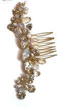Load image into Gallery viewer, Samantha Opalite golden shadow hair comb
