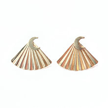 Load image into Gallery viewer, 14K GF Mini Moon stud earrings