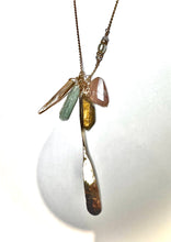 Load image into Gallery viewer, Moonstone boho long stone necklace