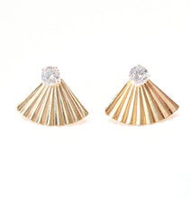 Load image into Gallery viewer, Gold Filled Ear_jacket_ with 6 mm Swarovski stud