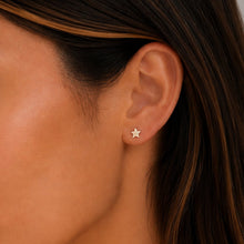 Load image into Gallery viewer, 14K GF Mini star stud earrings