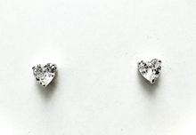 Load image into Gallery viewer, Duo of gold Heart studs and Diamond Heart Studs