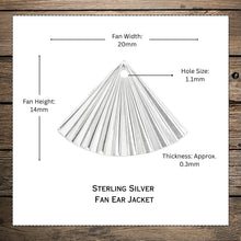 Load image into Gallery viewer, Sterling Silver Fan Ear Jacket