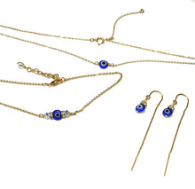 Load image into Gallery viewer, Set: Evil Eye Necklace & Bracelet