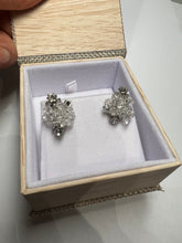 Load image into Gallery viewer, Clear rhinestone Diamond and Swarovski crystal studs
