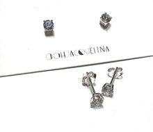 Load image into Gallery viewer, 14K GF or Sterling Silver Swarovski stud earrings