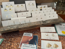 Load image into Gallery viewer, 14K GF or Sterling Silver Swarovski stud earrings