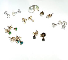 Load image into Gallery viewer, 14K GF or Sterling Silver Swarovski stud earrings