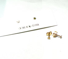 Load image into Gallery viewer, 14K GF Mini star stud earrings