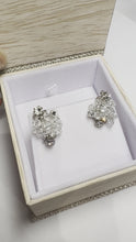 Load and play video in Gallery viewer, Clear rhinestone Diamond and Swarovski crystal studs
