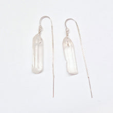 Load image into Gallery viewer, Mini Quartz Crystal thread earrings