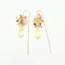 Load image into Gallery viewer, Crystal Droplet Festival Threader earrings