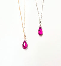 Load image into Gallery viewer, Swarovski Crystal Droplet Necklace: Many Colors Available