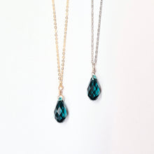 Load image into Gallery viewer, Swarovski Crystal Droplet Necklace: Many Colors Available