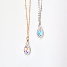 Load image into Gallery viewer, Swarovski Crystal Droplet Necklace: Many Colors Available