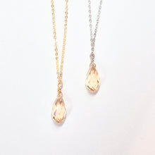 Load image into Gallery viewer, Swarovski Crystal Droplet Necklace: Many Colors Available