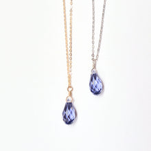Load image into Gallery viewer, Swarovski Crystal Droplet Necklace: Many Colors Available
