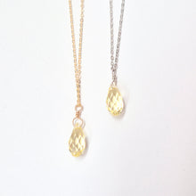 Load image into Gallery viewer, Swarovski Crystal Droplet Necklace: Many Colors Available