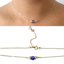 Load image into Gallery viewer, Evil Eye necklace, evil eye choker necklace
