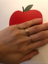 Load image into Gallery viewer, Hammered Stacking ring: 14k Gold Fill or Sterling silver