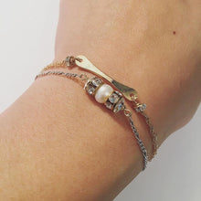 Load image into Gallery viewer, Hand hammered handlebar bracelet