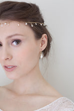 Load image into Gallery viewer, Swarovski Pearl threader earrings