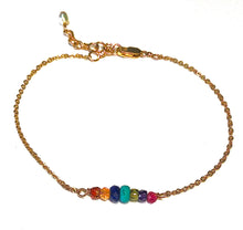 Load image into Gallery viewer, Chakra Stones Rainbow bracelet
