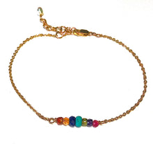 Load image into Gallery viewer, Chakra Stones Rainbow bracelet