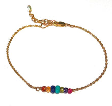Load image into Gallery viewer, Set: Rainbow Necklace & Bracelet Chakra Rainbow set