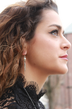 Load image into Gallery viewer, The Zahara Thread Earrings (mini pillar with freshwater pearls)