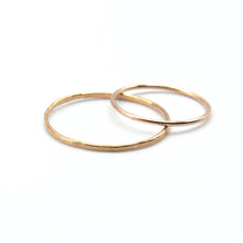 Load image into Gallery viewer, Hammered Stacking ring: 14k Gold Fill or Sterling silver