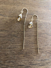 Load image into Gallery viewer, Citrine Threader earrings

