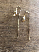 Load image into Gallery viewer, Citrine Threader earrings