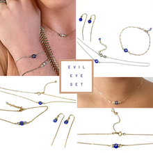 Load image into Gallery viewer, Set: Evil Eye Necklace & Bracelet